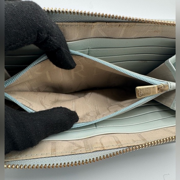 Furla Light Blue Perforated Wallet | Good Condition - Picture 10 of 10